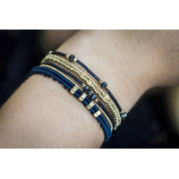 Scottie blue gold armband